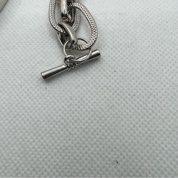 Adia Kibur Silver Link T Clasp Bracelet - Picture 7 of 7